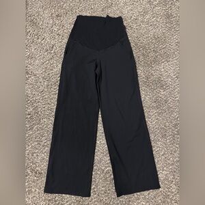 G4 Free Womens Black Stretch Maternity Wide Leg Pants Size Medium